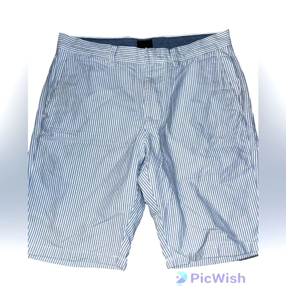 J Crew Blue & White striped shorts